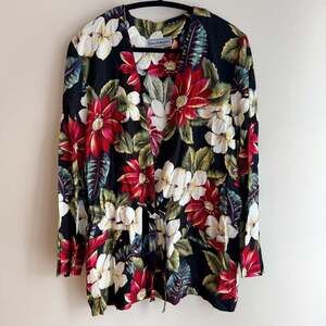 Norton McNaughton VINTAGE 80's Floral Blazer Wrap Sz 14
